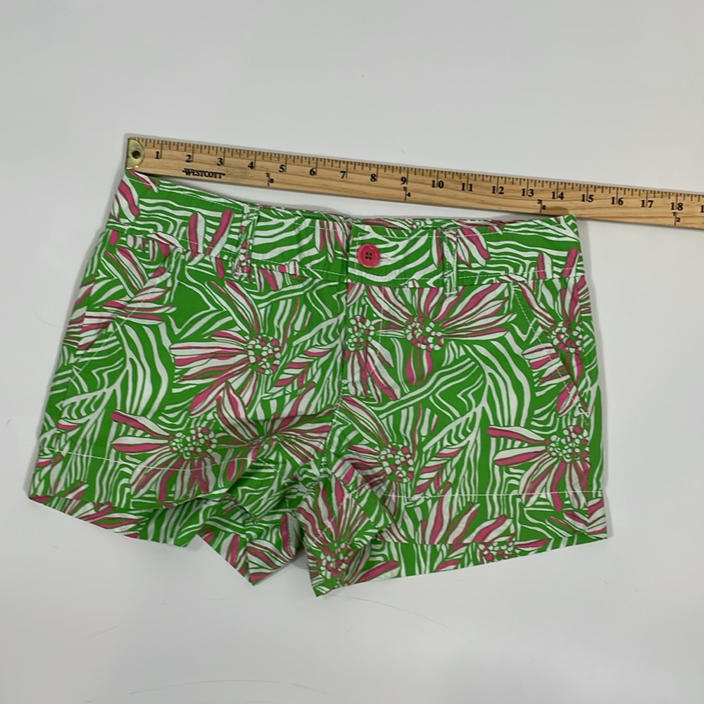 Lilly Pulitzer Daisy Darling Shorts Size 0 Pink And Green Print EUC - Picture 6 of 11